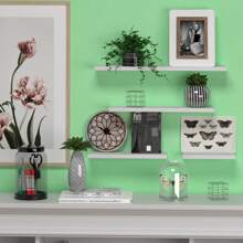 Kit Of 4 MDF Shelves In Various Sizes - 白色 - 查看 3