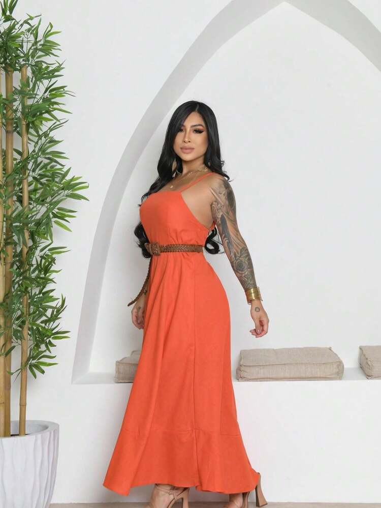 Women's Long Linen Dress | SHEIN USA