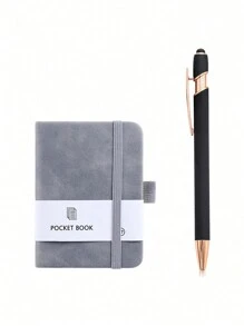 1 Stück Taschennotizbuch Tagebücher + 1 Stück Stift, kleine Schreibheft Notizbücher zum Schreiben, A7 Mini Notizblöcke mit Stifthalter, Schulmaterial, Schulanfang