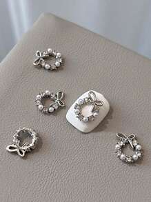 10/20 件圣诞铃铛硬币樱桃花环美甲钻水钻合金美甲装饰 DIY 美甲饰品美甲宝石美甲用品