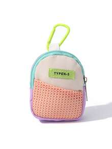 简约撞色耳机包数据线收纳包创意迷你零钱包多功能钥匙包挂包适合作为背包挂件旅行配件旅行收纳袋、化妆包、化妆包、度假收纳包、大容量化妆品收纳包化妆盒，可装口红、刷子、护肤品、手机、硬币、小物品，适用于家居、礼品、度假和节日万圣节圣诞节多功能用途 - 彩色 - 查看 8