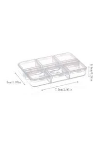 1 件透明便携式珠宝盒、项链、耳环、戒指、防氧化可拆卸收纳盒 - 無色 - 查看 10