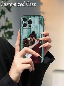 1PC Customized Phone Case, Compatible With Iphone, Personalized With Photos, Portraits, Family Photos, Anti-Drop, Wear-Resistant, Fingerprint-Proof TPU Soft Full Protective Case, Great Gift For Personal, Partner, Family, Friends, Birthday, Anniversary