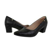 Women's Formal Shoes Scarpin Scarpan Medium Low Block Heel Pointed Toe Comfortable Confort - Ref. 1990 - màu đen - Xem 5