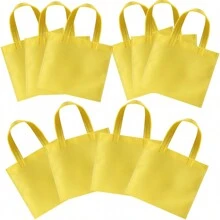 10个装鲜艳无纺布礼品袋，可重复使用，易于用于派对礼品、生日装饰、婚礼装饰、小型企业用品和工艺品，适合返校情人节 - 彩色 - 查看 16