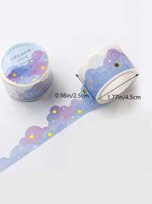 1roll Cloud Pattern Washi Tape Back To School