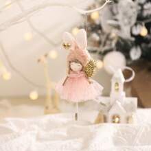 1 đồ trang trí treo thiên thần Giáng sinh mới, đồ trang trí thiên thần bằng vải tuyn sang trọng, cây thông Noel, nhà, cửa sổ, trang trí tiệc, giáng sinh, halloween, lễ hội, giáng sinh - Nhiều màu - Xem 24