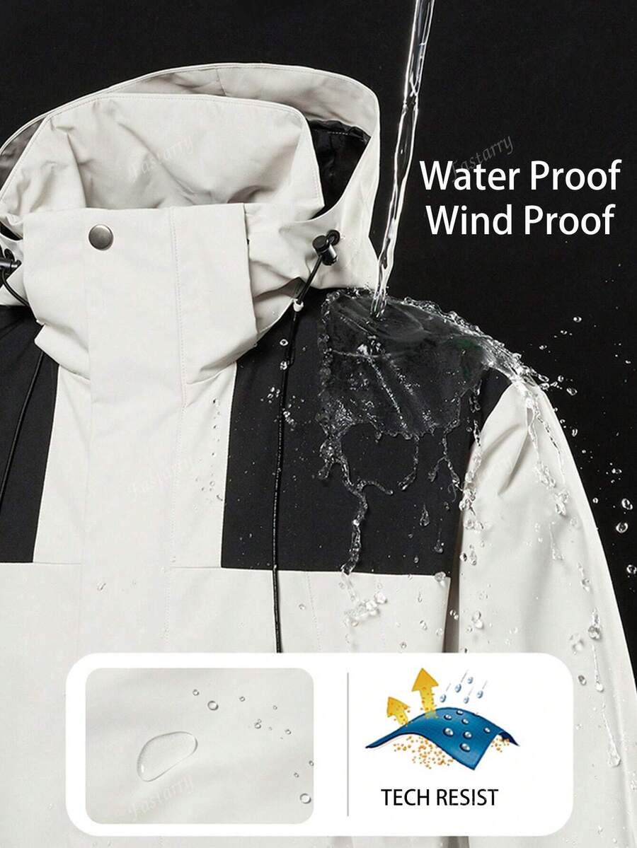 Women's Waterproof Outdoor Lightweight Active Rain Jacket With Hood