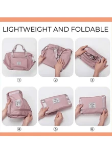 Large Capacity Waterproof Trolley Suitcase Travel Bag - 藕粉色 - 查看 5