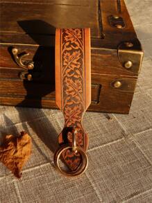 1pc Leaf Embossed Vegan Leather Skirt Hike For Renaissance Medieval Viking Belts For Renaissance Faire LARP Cosplay Costumes (Belt NOT Included) - A - View 3