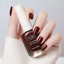 10ml 指甲油 - 快干指甲油，粉红色黑色白色红色指甲油，光泽时尚指甲油，适合在家美甲沙龙