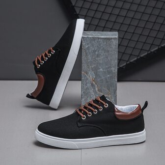 Męskie codzienne, oddychające, płaskie buty z płótna