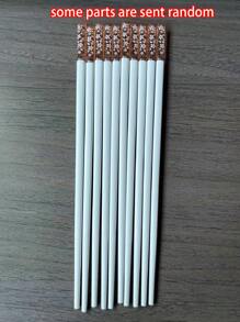 1/5 Pairs Cherry Blossom Chopsticks Morandi Color Tableware Separator Chopsticks ,Kitchen,Christmas Gift - Multicolor - View 6