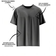 Cotton Casual T-Shirt Printed Logo Small Comfortable Stylish Minimal Logo - 深灰色 - 查看 2