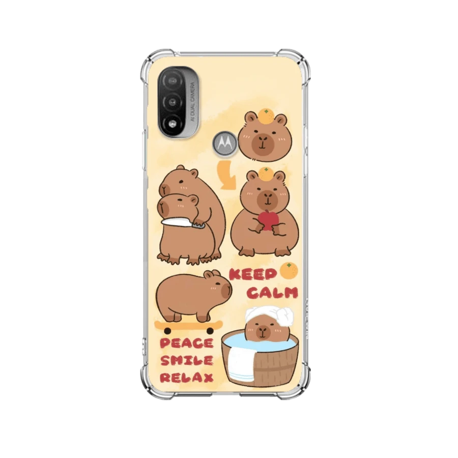 TPU Moto Case, Edge Protection. Capybara, CapyBara - Desenho 09 - View 1