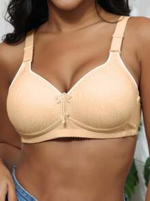 5 件装 女士无钢圈印花聚拢可调节文胸 - 彩色 - 查看 3