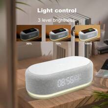 Wireless Charging Station Digital Alarm Clock For Bedroom Temperature Display 15W Wireless Charger Dock With Night Light Compatible With IPhone 16/15/14/13/12/11/X/SE/8 Seriesfor Pixel ,Galaxy And More,Various Electronic Products Supporting Wireless Charging Nan