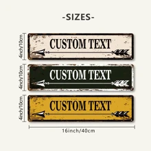 1pc Biển báo đường phố bằng kim loại tùy chỉnh có thể tùy chỉnh Văn bản cho đường Văn bản cá nhân cho thành phố, đường phố, trường học, doanh nghiệp, sân, nhà, trang trí tường phòng ngủ - Bộ bản vẽ của nghệ sĩ, Ngày lễ tình nhân, Trang trí ngày lễ tình nhân - Nhiều màu - Xem 2