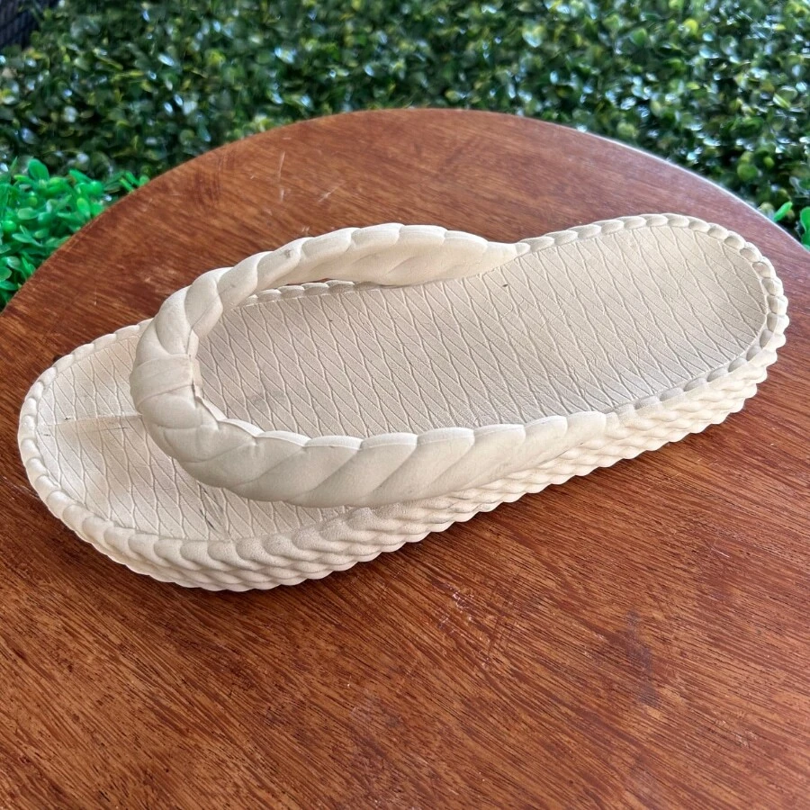 Women's Flip Flops, Lightweight, Beautiful, Comfortable, Non-Stick Locked Sandal - 米色 - 查看 1