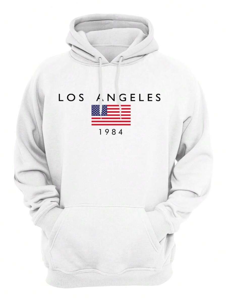 Los Angeles Casual Flannel Sweatshirt - 白色 - 查看 1