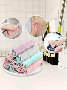 Bộ 5/10/15 khăn lau bếp và khăn lau bát đĩa 9,4" * 9,4" Khăn lau bát đĩa nhỏ để rửa bát đĩa Khăn lau bát đĩa để nấu ăn hàng ngày Nướng - Màu sắc ngẫu nhiên, Nhà bếp, Phòng tắm, Nhà cửa, Đồ dùng gia đình - Nhiều màu - Xem 2