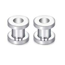 1Pair Simple Stainless Steel Ear Stretcher, 2mm4mm6mm8mm10mm Pulley Ear Expander, Unisex Ear Piercing Jewelry - Auricle - View 20