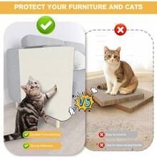 JAYFAN Cat Scratch Mat Furniture Protector,Cat Wall Stracther Cat Scratching Mat Self-Adhesive,Cat Carpet Remnants,Replacement Parts For Cat Tree,DIY Climbing Cat Scratcher - White - View 7