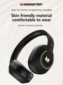 Tai nghe Bluetooth Monster XKH01 chống ồn, thời lượng pin cực dài, vừa vặn thoải mái khi chơi thể thao, chạy bộ, nghe nhạc, chơi game, tai nghe không dây có micrô - Đỏ - Xem 4