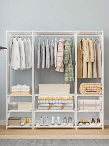 Portable Bookshelf With Fabric Cloth Cube Closet Storage Organizer Bookcase Living Room Study Room Bedroom Multifunctional Organizer