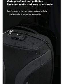 Anti-Theft Backpack Men's Backpack Multifunctional Laptop Bag - màu đen - Xem 4