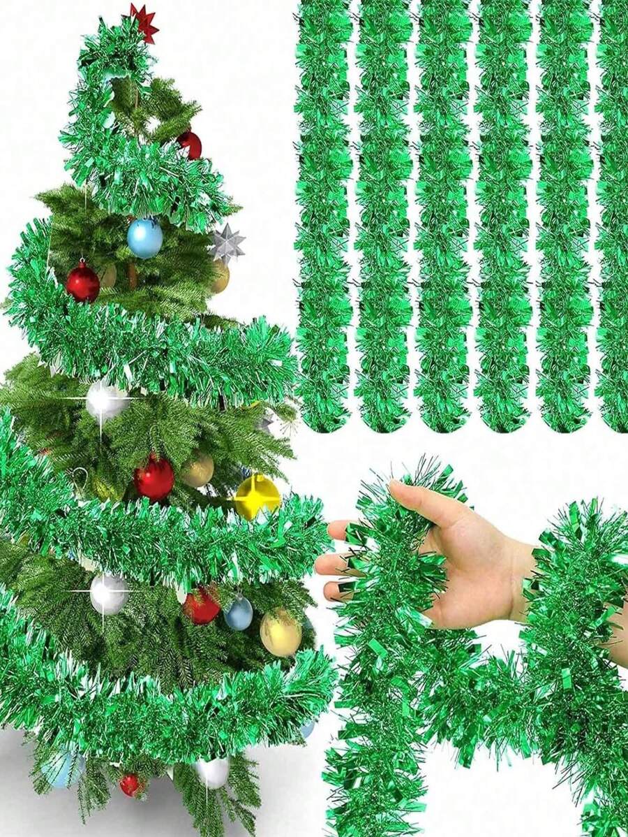 1 ชิ้น/2 ชิ้น กิ๊บติดผมกระจุกตกแต่งคริสต์มาสโลหะประกายวอดด์ยาวสำหรับ