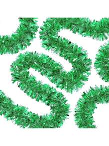 1 cái/2 cái Vòng hoa kim tuyến Giáng sinh Vòng hoa xoắn kim tuyến sáng bóng Đồ trang trí dài Lấp lánh Trang trí treo cây thông Noel cho tiệc Ngày lễ Đám cưới Sinh nhật Đường ray tường cây, Giáng sinh - Nhiều màu - Xem 2