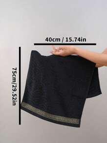 QIBHI 1/2/3 piezas Toalla de baño o sábana de baño con hilos dorados de jacquard, muy absorbente y suave, adecuada para el hogar, parejas, baño/playa, disponible en varios tamaños para salón de belleza, baño del hogar