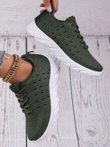 2024 新款针织网眼系带简约透气轻便可洗运动鞋，宽版女士休闲鞋，运动跑鞋，徒步鞋，情侣休闲鞋，路跑鞋