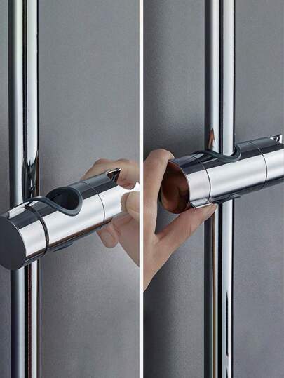 Tatukiko Shower Head Holder, Slider Bar Adjustable Shower Head Holder For Slide Bar Slider Clamp Bathroom Replacement, Rotatable Sprayer Holder Home Bathroom Decor Fall Decor Bathroom Accessories