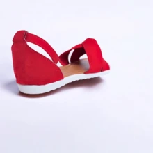 Women's Flat Sandals With Non-Slip Tractor Sole, Colorful Colors - 紅色 - 查看 2