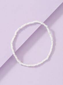 1 pezzo Cavigliera della moda semplice e elegante signora perline elastico
