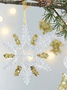 1 Stück Weihnachten Schneeflocke Weihnachtsbaum Acryl Phnom Penh transparente Schneeflocke Weihnachtsbaum Vitrine Außerirdische Schneeflocke Dekohänger, Weihnachten
