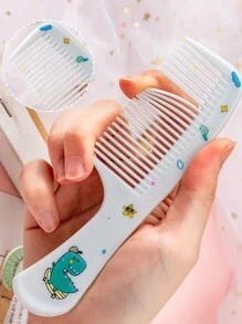 2 件套儿童卡通动物装饰发梳套装，细齿尾梳，适合女孩 - 彩色 - 查看 4