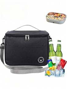 1pc Insulated Lunch Bag, Portable Large Capacity Waterproof Leakproof Reusable Lunch Tote Bag, For Travel Work SchoolPicnic BagSchool Lunch BoxLunch Box BagMultifunctionalPicnic Bag Back To School School Supplies School Bag School Essentials College EssentialsWomanFor Women Ladies