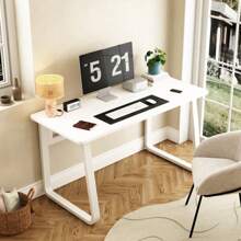 Modern Sturdy Table Writing Desk Laptop Table ,Computer Desk Table Simple Gaming Table Home Desk Student Writing Desk Bedroom Desk Workbench Desk - 白色 - 查看 2