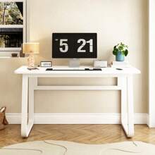 Modern Sturdy Table Writing Desk Laptop Table ,Computer Desk Table Simple Gaming Table Home Desk Student Writing Desk Bedroom Desk Workbench Desk - 白色 - 查看 3