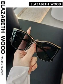 ELAZABETH WOOD 1 Cặp Kính Mắt Mèo Thời Trang, Tối Giản Hợp Thời Trang Phù Hợp Cho Nam Và Nữ, Phù Hợp Cho Tiệc, Ngày Lễ, Thể Thao Ngoài Trời, Du Lịch, Trang Trí, Phụ Kiện Hàng Ngày, Đạo Cụ Chụp Ảnh Phụ Kiện Đi Biển Cho Nữ Kính Mát Phụ Kiện Đi Biển Cho Nữ Kính Mát - Nhiều màu - Xem 11