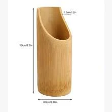 5pcs Bamboo Cooking Utensil Set. Non-Stick Pan Spatula Set. Wooden Kitchen Utensils, Wooden Spoon, Bamboo Cookware Set, Suitable For Non-Stick Pans With Wooden Spatula And Spoon, High-Quality Housewarming Gift, Everyday Wooden Kitchen Tools, Learning Supplies. - Multicolor - View 11