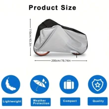 Bike Covers  Outdoor Waterproof Bicycle Covers With Lock Hole For Mountain Road Electric Bikes - Silver - View 3