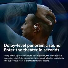 Tai nghe không dây Sanag C16S dạng hở tai có thời lượng pin dài 56 giờ Tai nghe âm thanh toàn cảnh Dolby-Level Thiết kế dạng hở tai thoải mái không gây khó chịu - Màu be - Xem 7