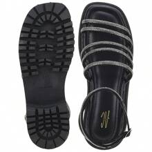 Sandalia Gladiadora Feminina com Strass