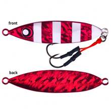 Hengjia Fishing Lure, Single Artificial Bait With Auxiliary Hook Double Hook Metal Plate Hook, Metal Bait, 7.8cm-16.2cm/40g-350g, Sinking Fishing Lure, Sea Fishing Lure, Artificial Simulation Fake Bait, Luminous Striped Lead Bait - Multicolor - View 27