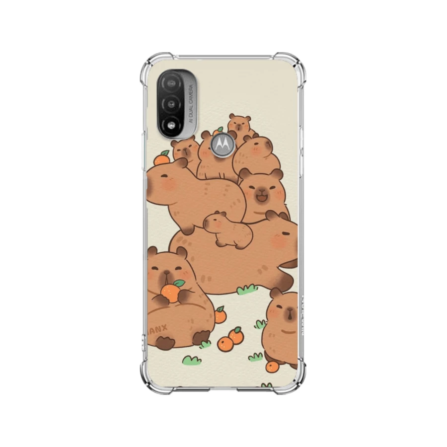TPU Moto Case, Edge Protection. Capybara, CapyBara - Desenho 02 - 查看 1
