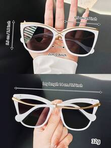 ELAZABETH WOOD 1 Cặp Kính Mắt Mèo Thời Trang, Tối Giản Hợp Thời Trang Phù Hợp Cho Nam Và Nữ, Phù Hợp Cho Tiệc, Ngày Lễ, Thể Thao Ngoài Trời, Du Lịch, Trang Trí, Phụ Kiện Hàng Ngày, Đạo Cụ Chụp Ảnh Phụ Kiện Đi Biển Cho Nữ Kính Mát Phụ Kiện Đi Biển Cho Nữ Kính Mát - Nhiều màu - Xem 7